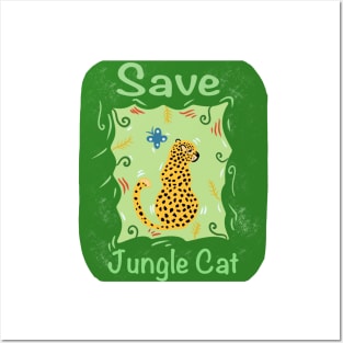 Jungle cat Posters and Art